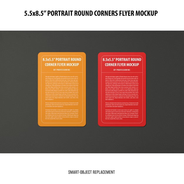 5.5X8.5'' Portrait Flyer Mockup Psd