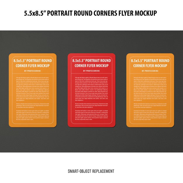 5.5X8.5'' Portrait Flyer Mockup Psd