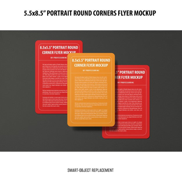 5.5X8.5'' Portrait Flyer Mockup Psd