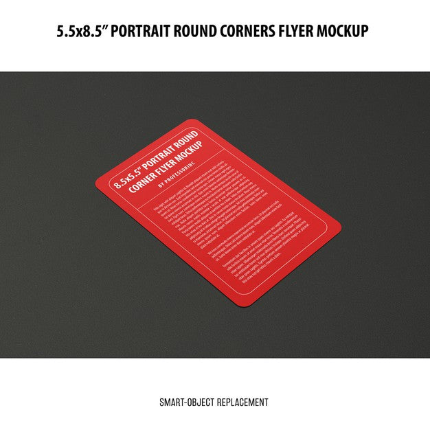 5.5X8.5'' Portrait Flyer Mockup Psd