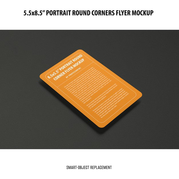 5.5X8.5'' Portrait Flyer Mockup Psd