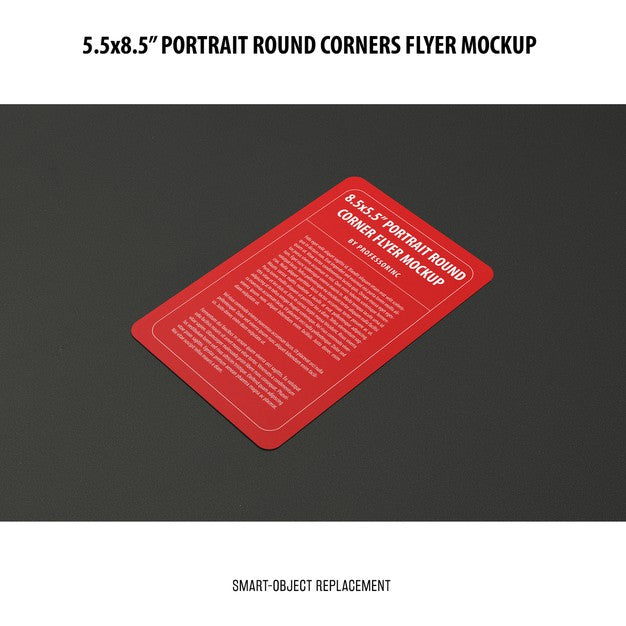 5.5X8.5'' Portrait Flyer Mockup Psd