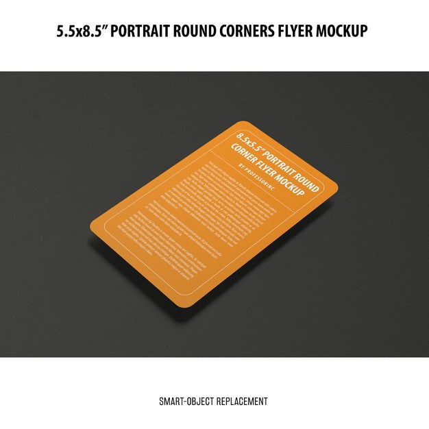 5.5X8.5'' Portrait Flyer Mockup Psd