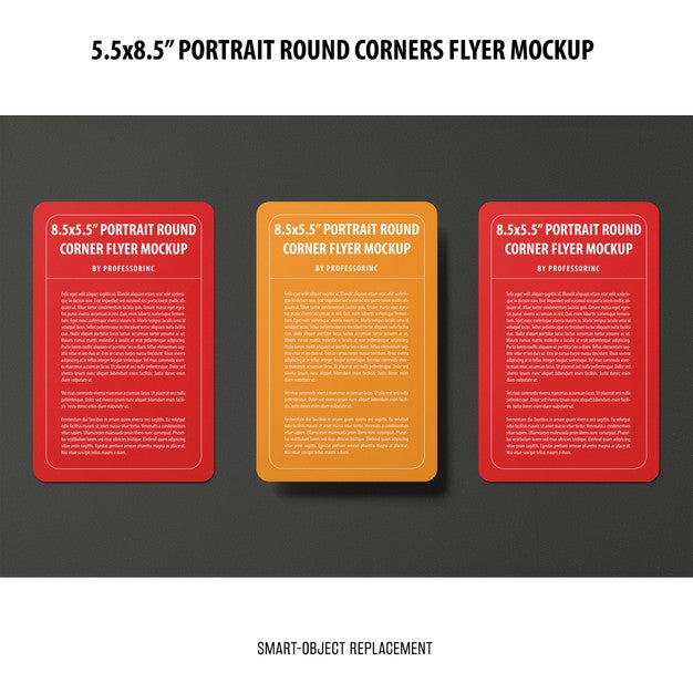 5.5X8.5'' Portrait Flyer Mockup Psd