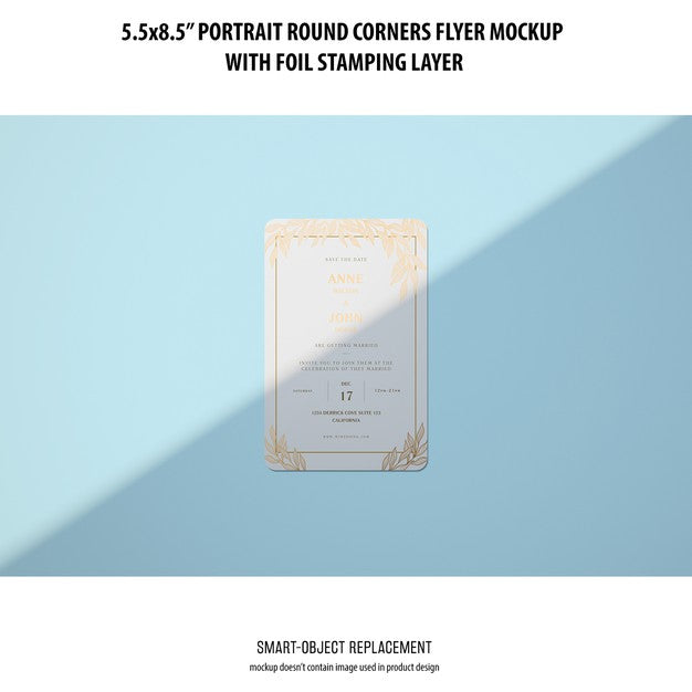 5.5X8.5'' Portrait Flyer Mockup Psd