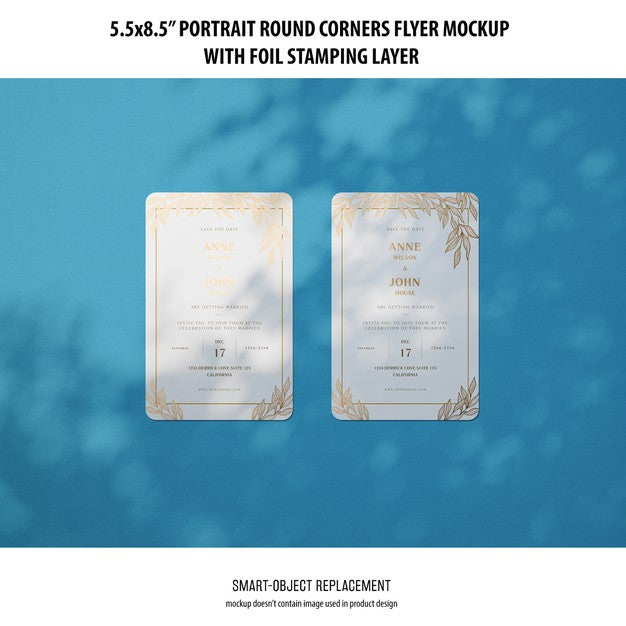 5.5X8.5'' Portrait Flyer Mockup Psd