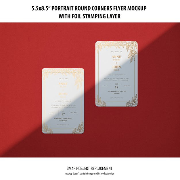 5.5X8.5'' Portrait Flyer Mockup Psd