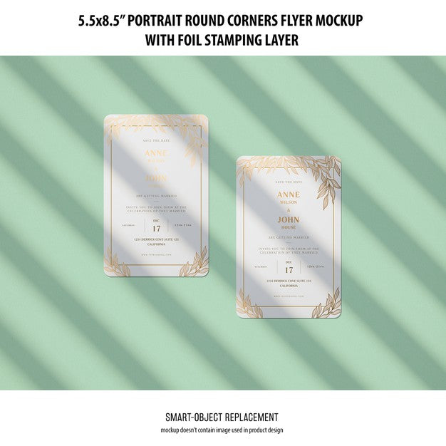 5.5X8.5'' Portrait Flyer Mockup Psd