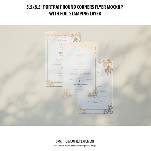 5.5X8.5'' Portrait Flyer Mockup Psd