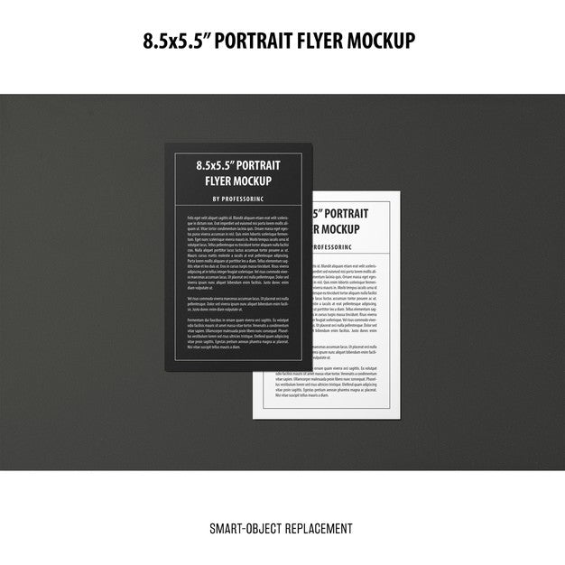 5.5X8.5'' Portrait Flyer Mockup Psd