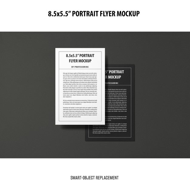 5.5X8.5'' Portrait Flyer Mockup Psd