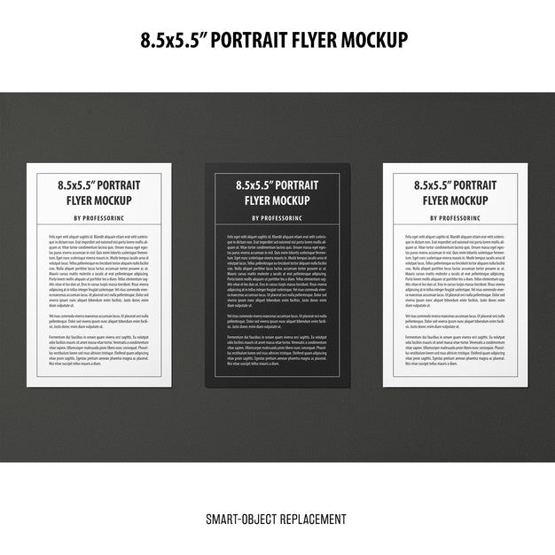 5.5X8.5'' Portrait Flyer Mockup Psd