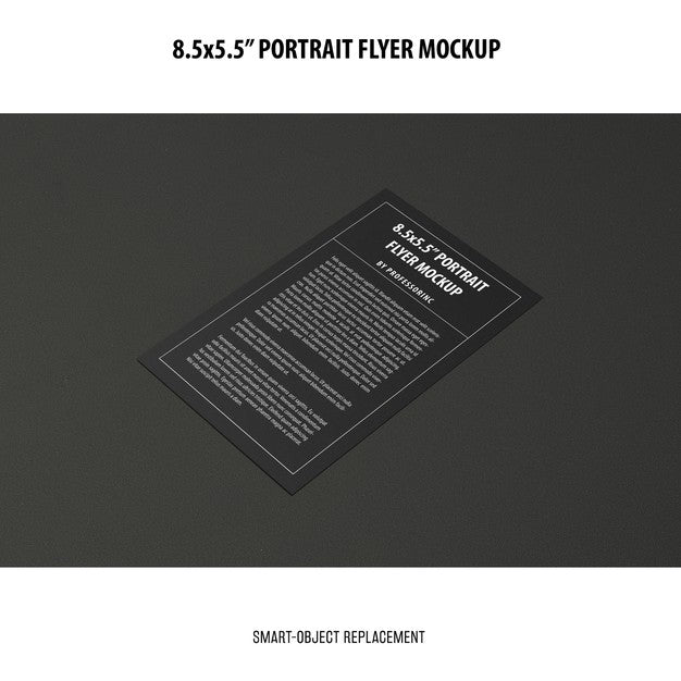 5.5X8.5'' Portrait Flyer Mockup Psd
