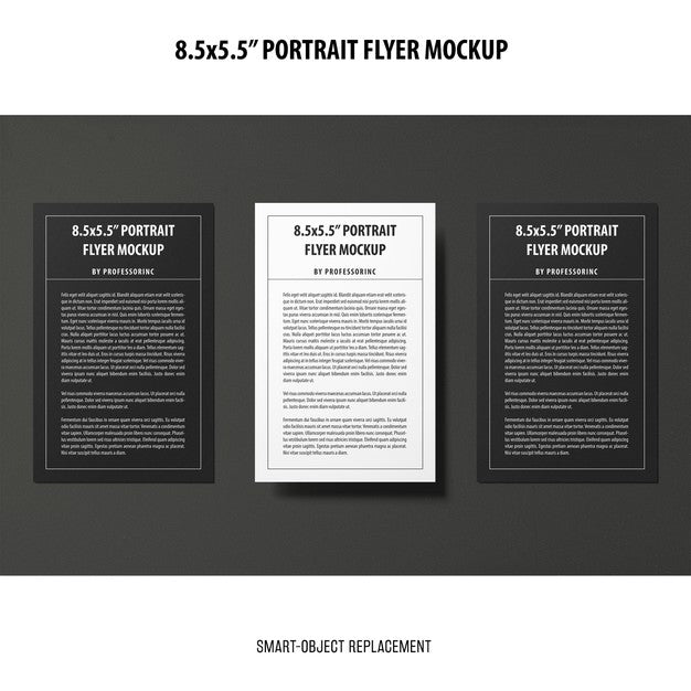 5.5X8.5'' Portrait Flyer Mockup Psd