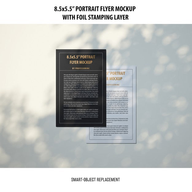 5.5X8.5'' Portrait Flyer Mockup Psd
