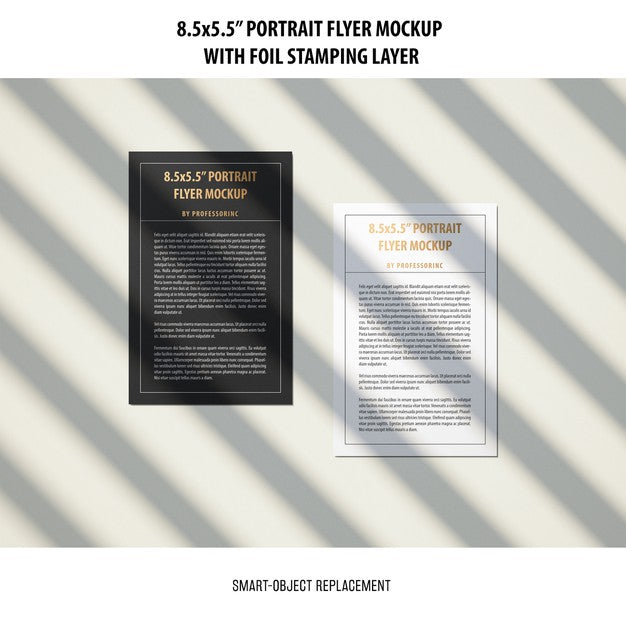 5.5X8.5'' Portrait Flyer Mockup Psd