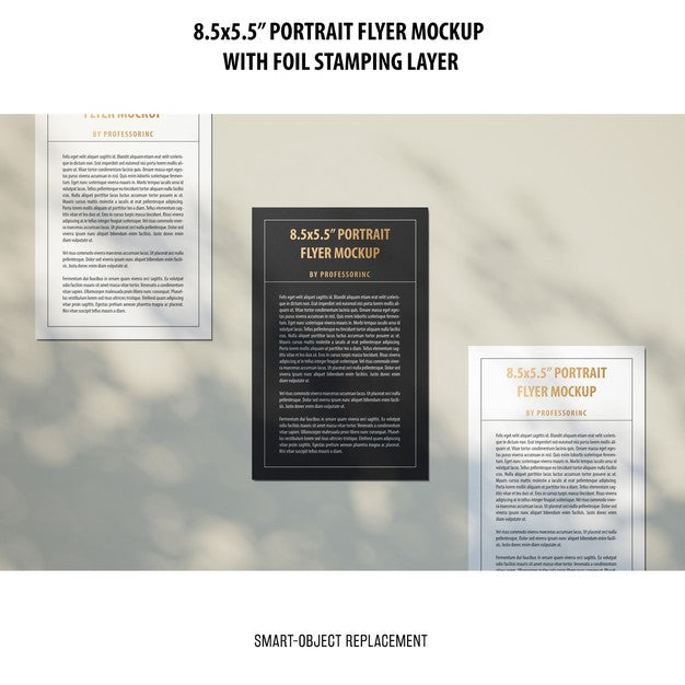 5.5X8.5'' Portrait Flyer Mockup Psd