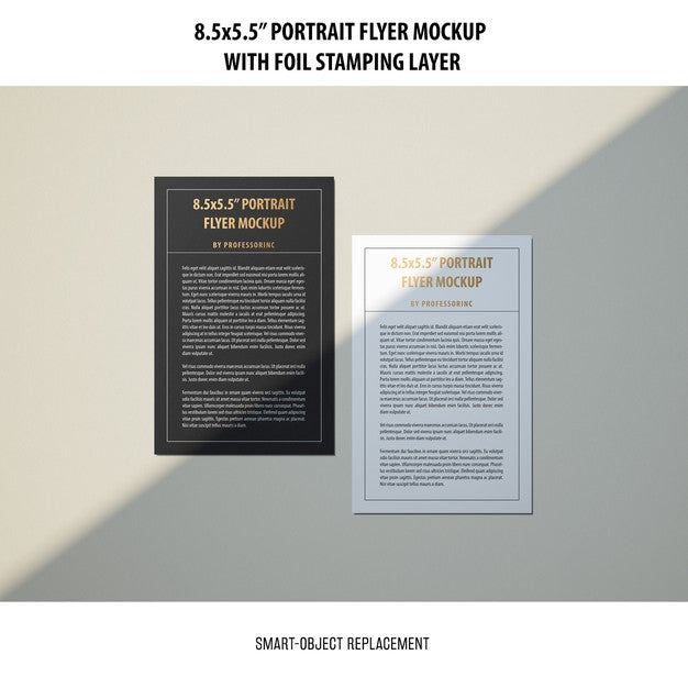5.5X8.5'' Portrait Flyer Mockup Psd