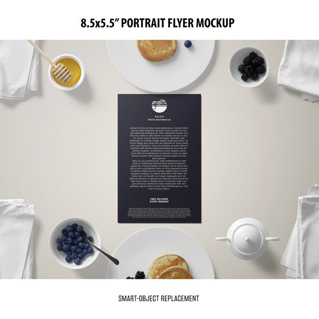 5.5X8.5'' Portrait Flyer Mockup Psd