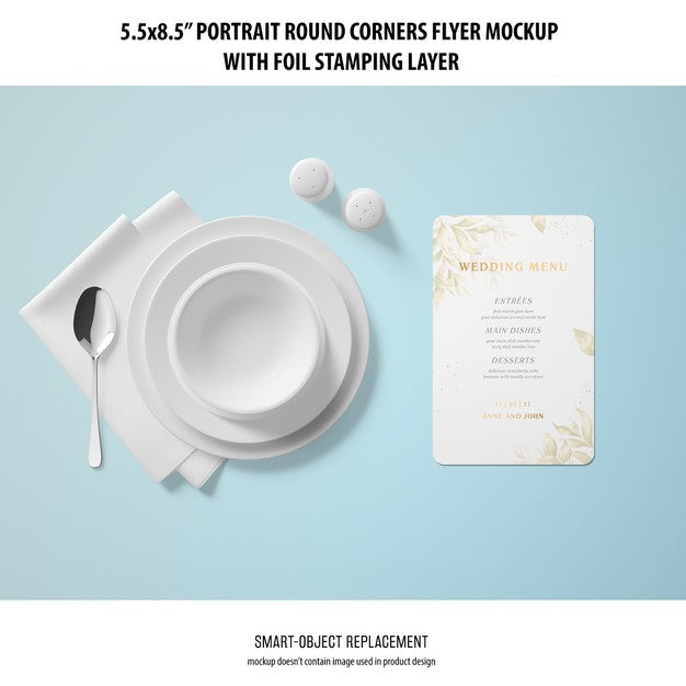 5.5X8.5'' Portrait Flyer Mockup Psd