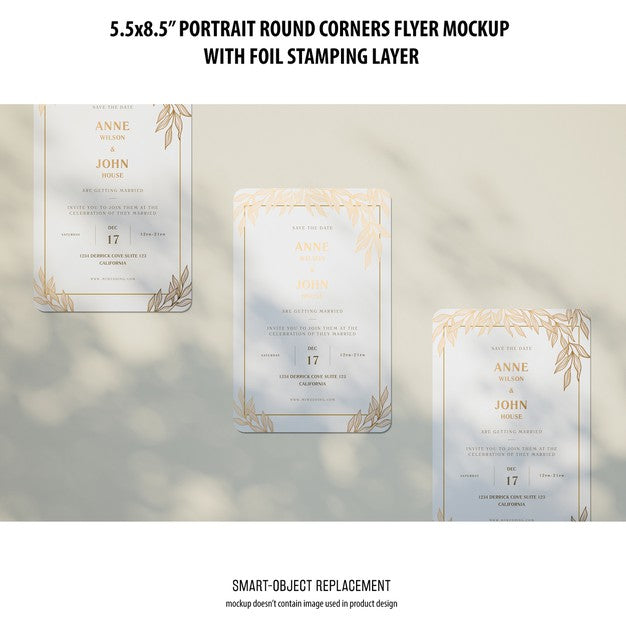 5.5X8.5'' Portrait Flyer Mockup Psd