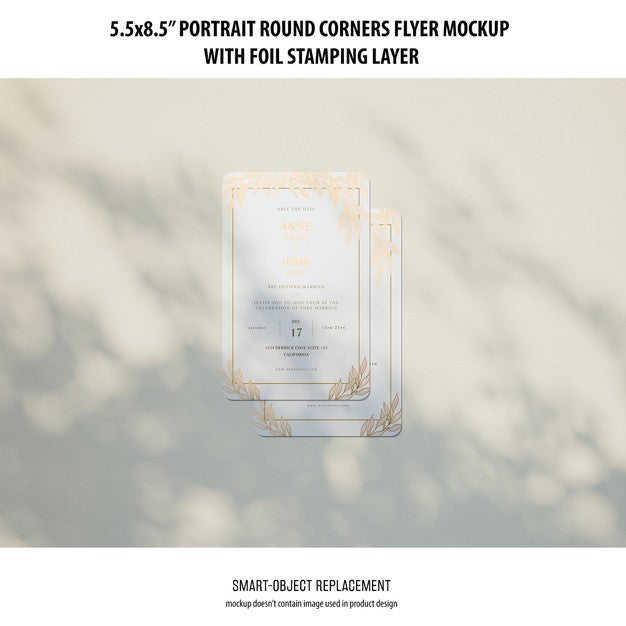 5.5X8.5'' Portrait Flyer Mockup Psd