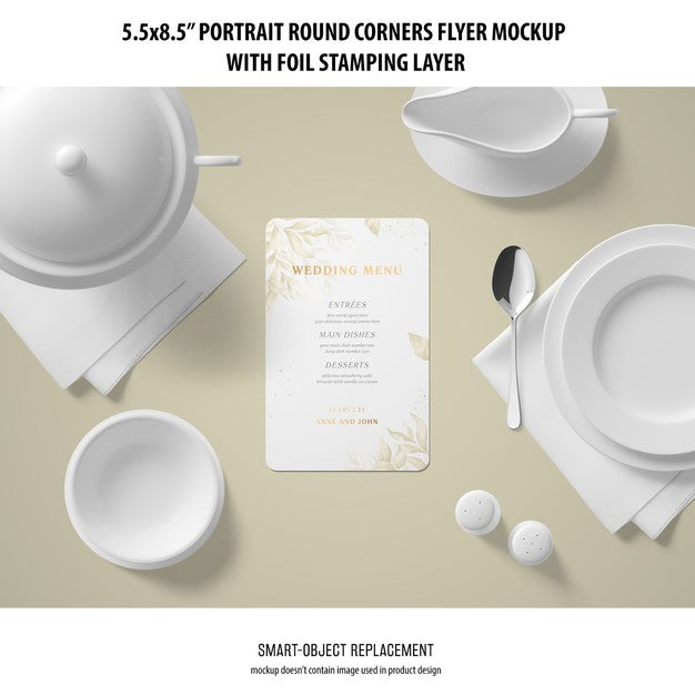 5.5X8.5'' Portrait Flyer Mockup Psd