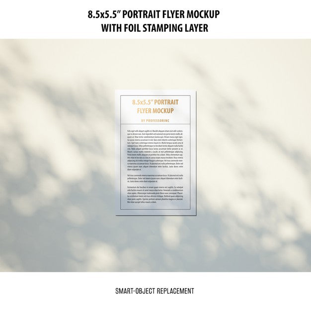 5.5X8.5'' Portrait Flyer Mockup Psd