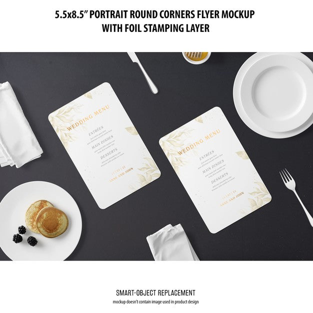 5.5X8.5'' Portrait Flyer Mockup Psd