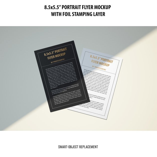 5.5X8.5'' Portrait Flyer Mockup Psd
