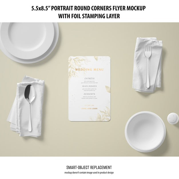 5.5X8.5'' Portrait Flyer Mockup Psd