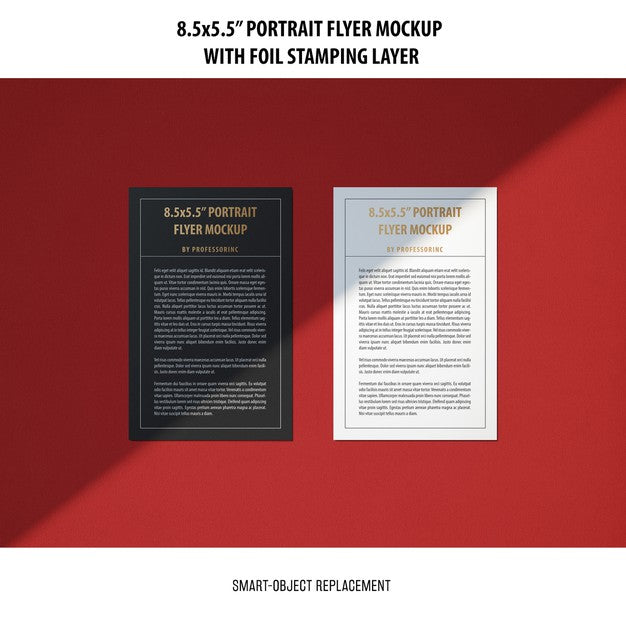 5.5X8.5'' Portrait Flyer Mockup Psd