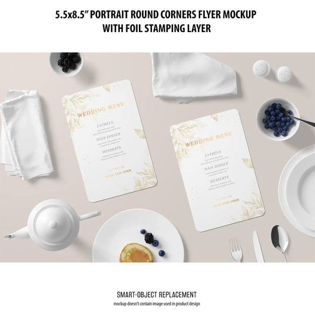 5.5X8.5'' Portrait Flyer Mockup Psd