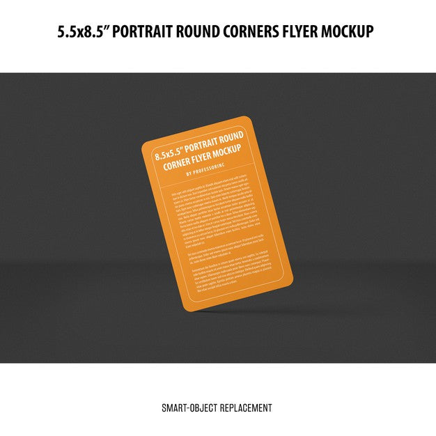 5.5X8.5'' Portrait Flyer Mockup Psd