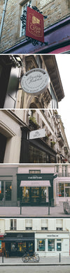Five Store Signs and Facades PSD Mockups
