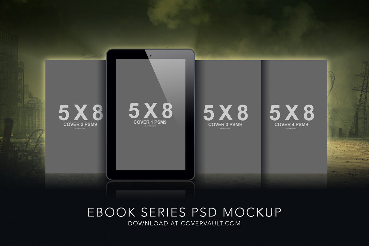 5 X 8 Dystopian Ebook Series Mockup