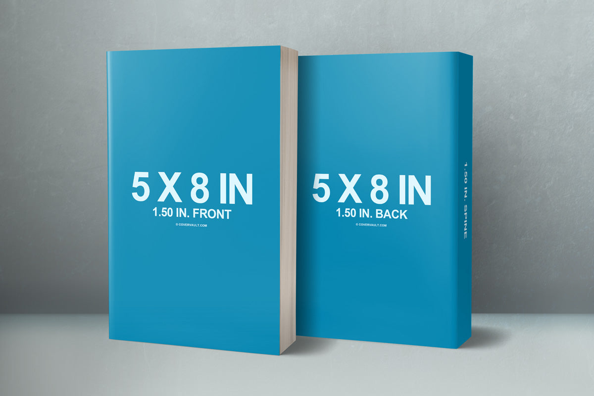 5 X 8 Front & Back Cover Paperback Mockup