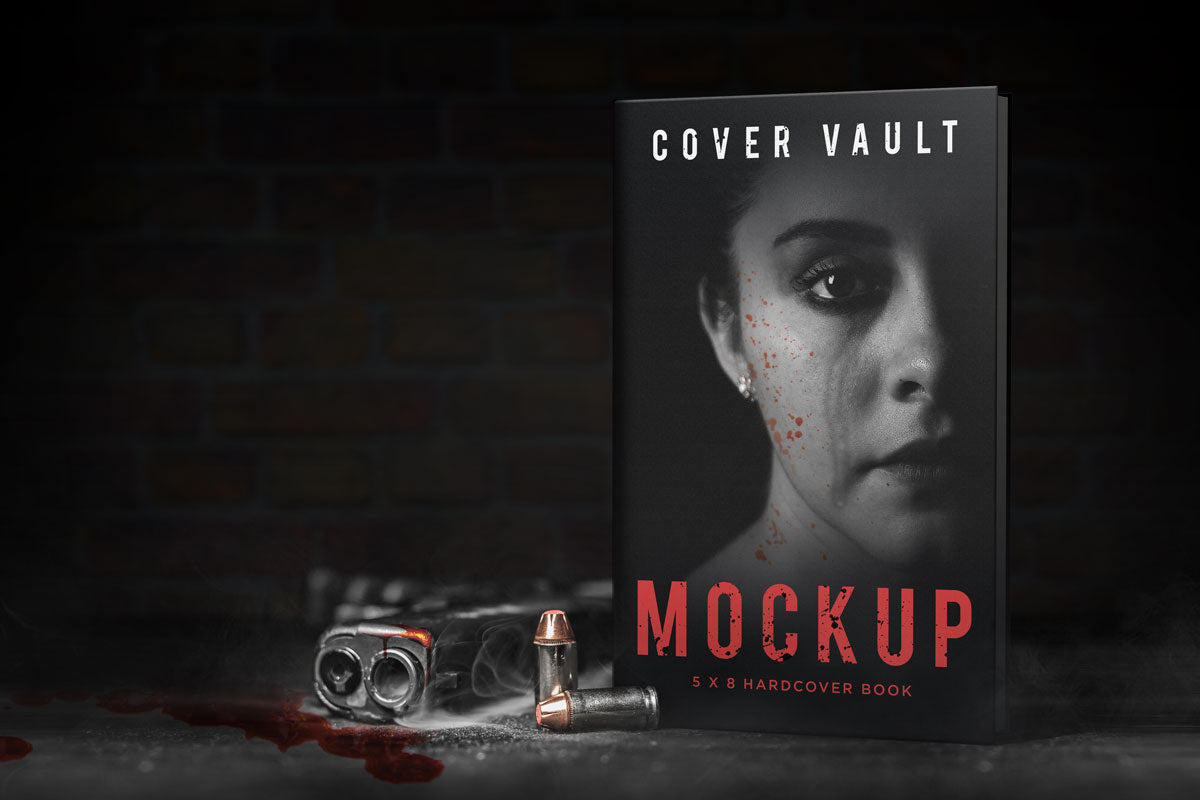 5 X 8 Gun Crime Mystery Book Mockup