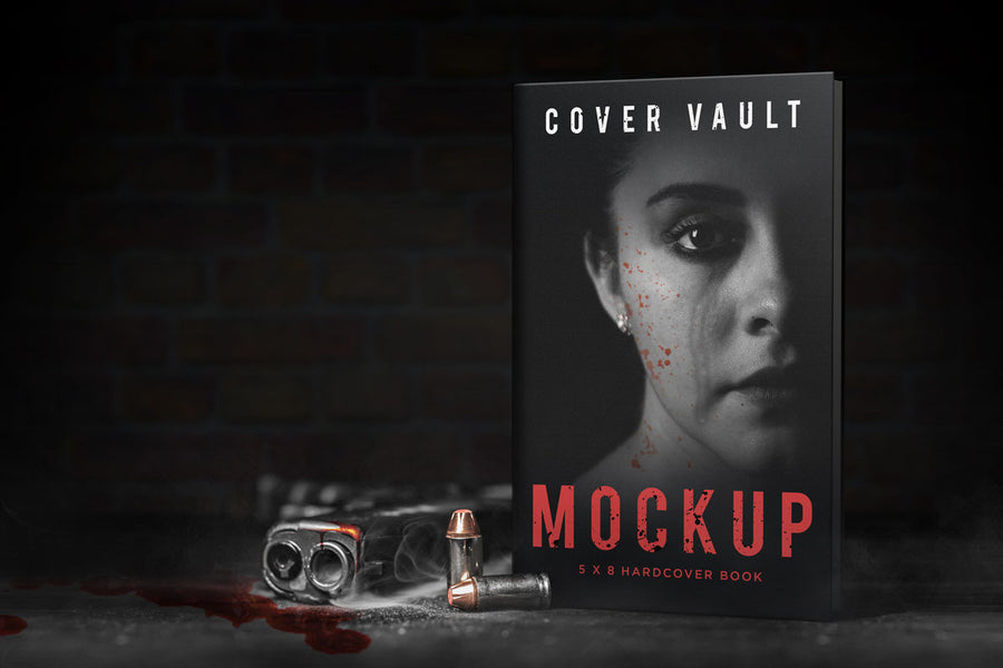 5 X 8 Gun Crime Mystery Book Mockup
