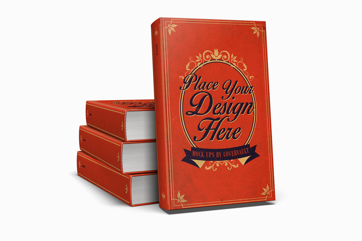 5 X 8 Stacked Hardcover Presentation Psd Mockup