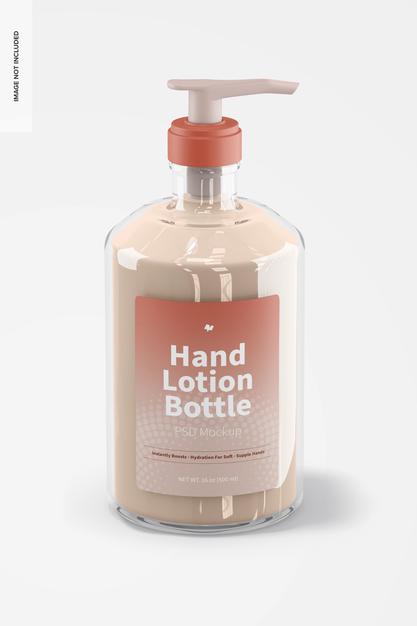 500 Ml Hand Lotion Bottle Mockup Psd