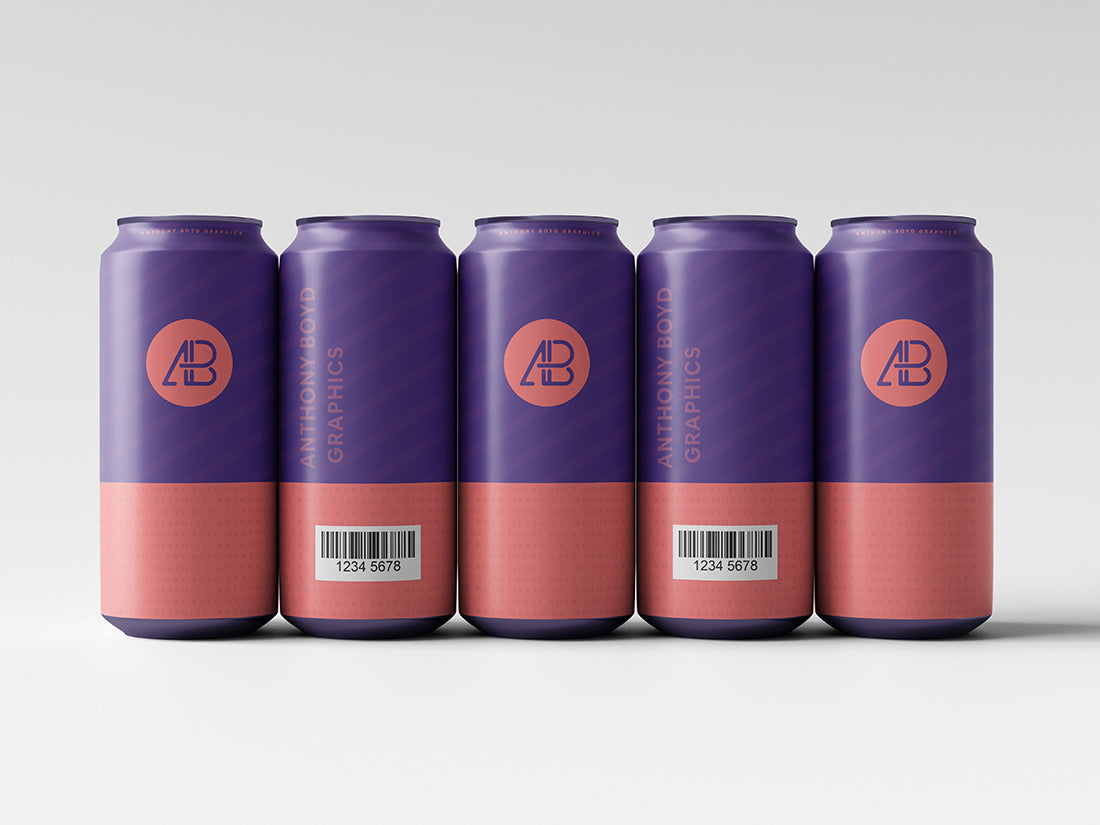 500Ml Can Set Mockup