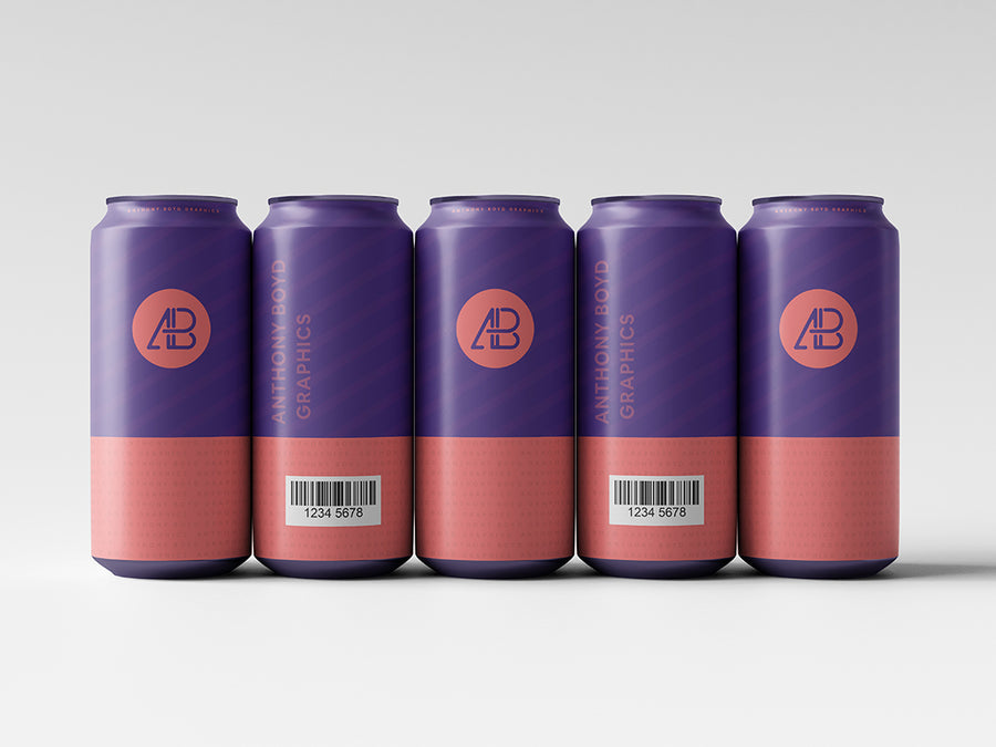 500Ml Can Set Mockup
