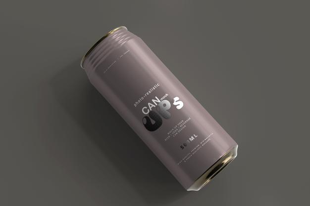 500Ml Sleek Soda Can Mockup Psd