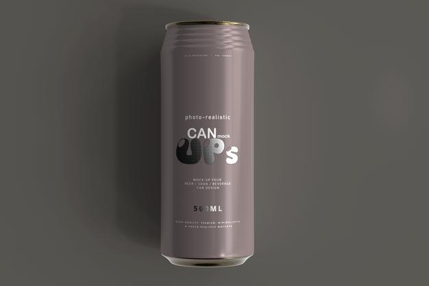500Ml Sleek Soda Can Mockup Psd