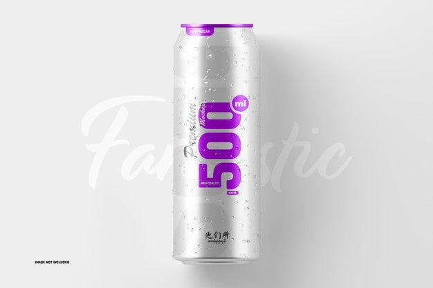 500Ml Soda Can Mockup Psd
