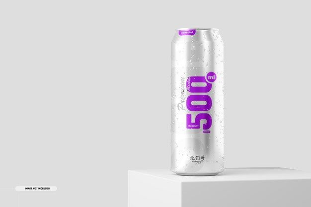 500Ml Soda Can Mockup Psd