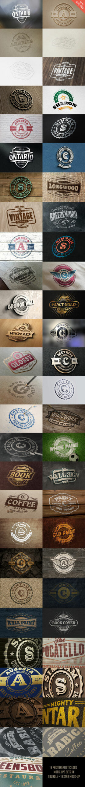 55 Photorealistic Logo Mockups
