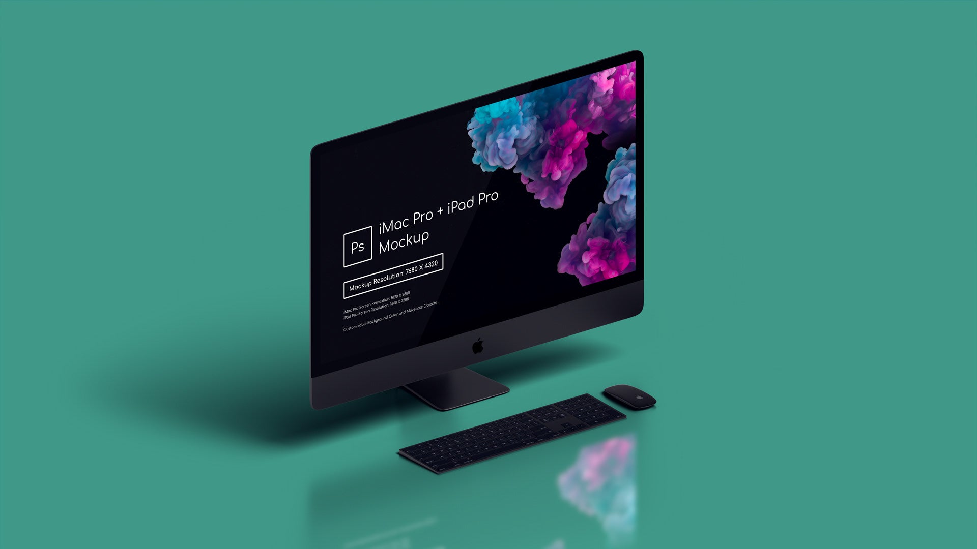 iMacPro + iPadPro PSD Mockup