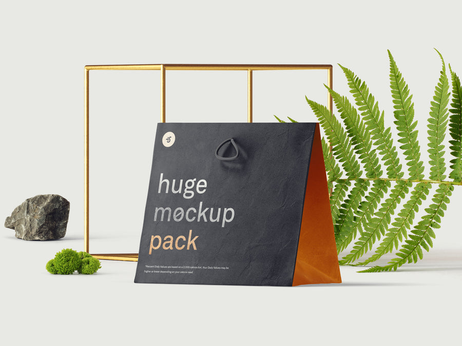 Paper Bag Mockup Scene